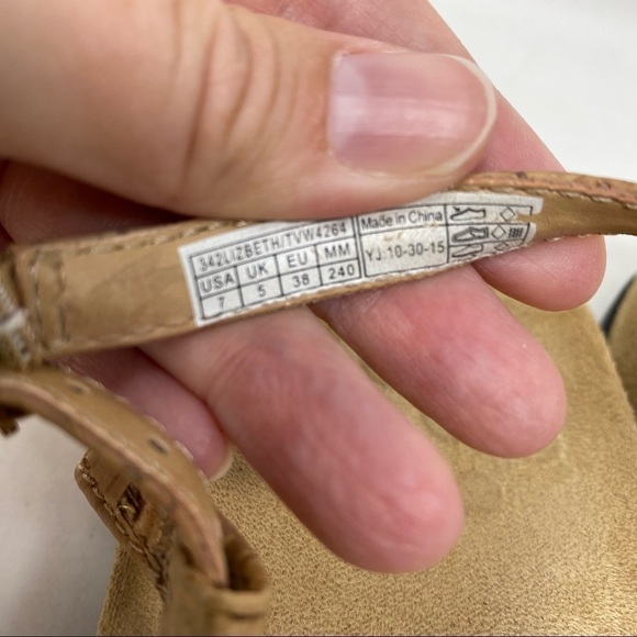 Vionic Lizbeth Women's T-strap Orthotic Sandal Gold Cork - Picture 4 of 6